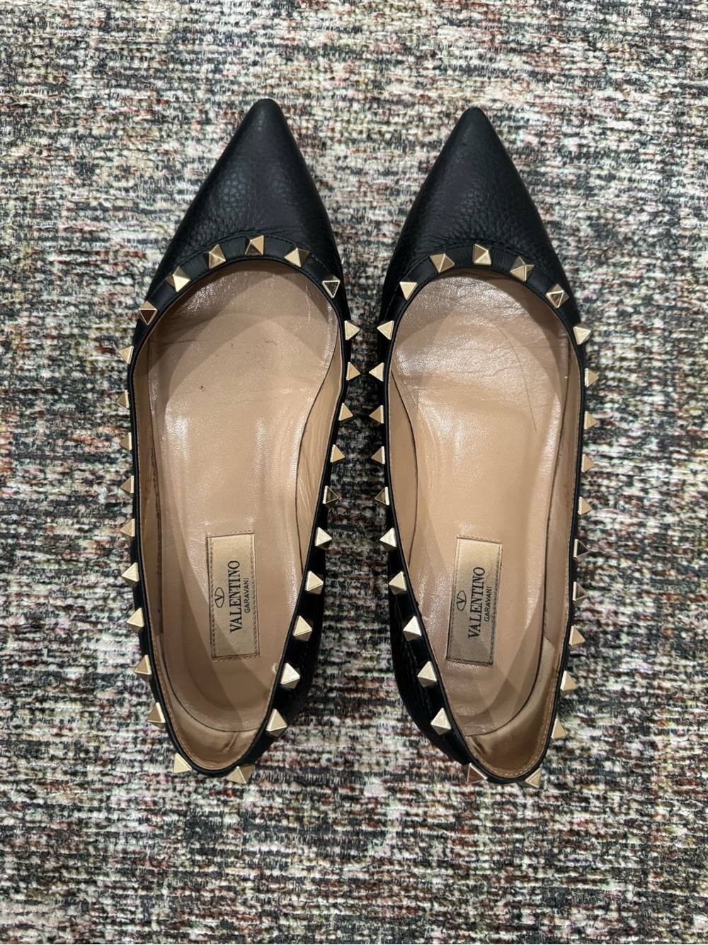 Valentino Black Noir Rockstud Flats